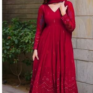 COPY - Red anarkali